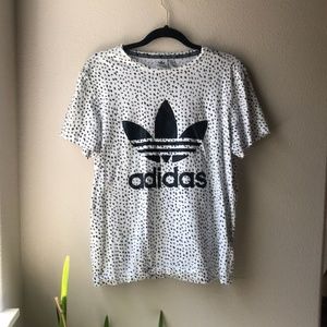 Adidas Black and White Womens Shirt